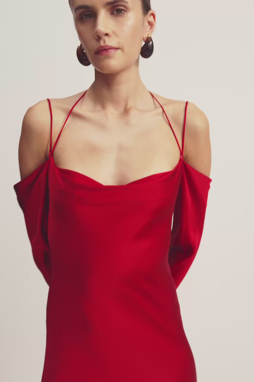 Labyrinth Lace Off Shoulder Maxi Dress | Cherry | Dresses