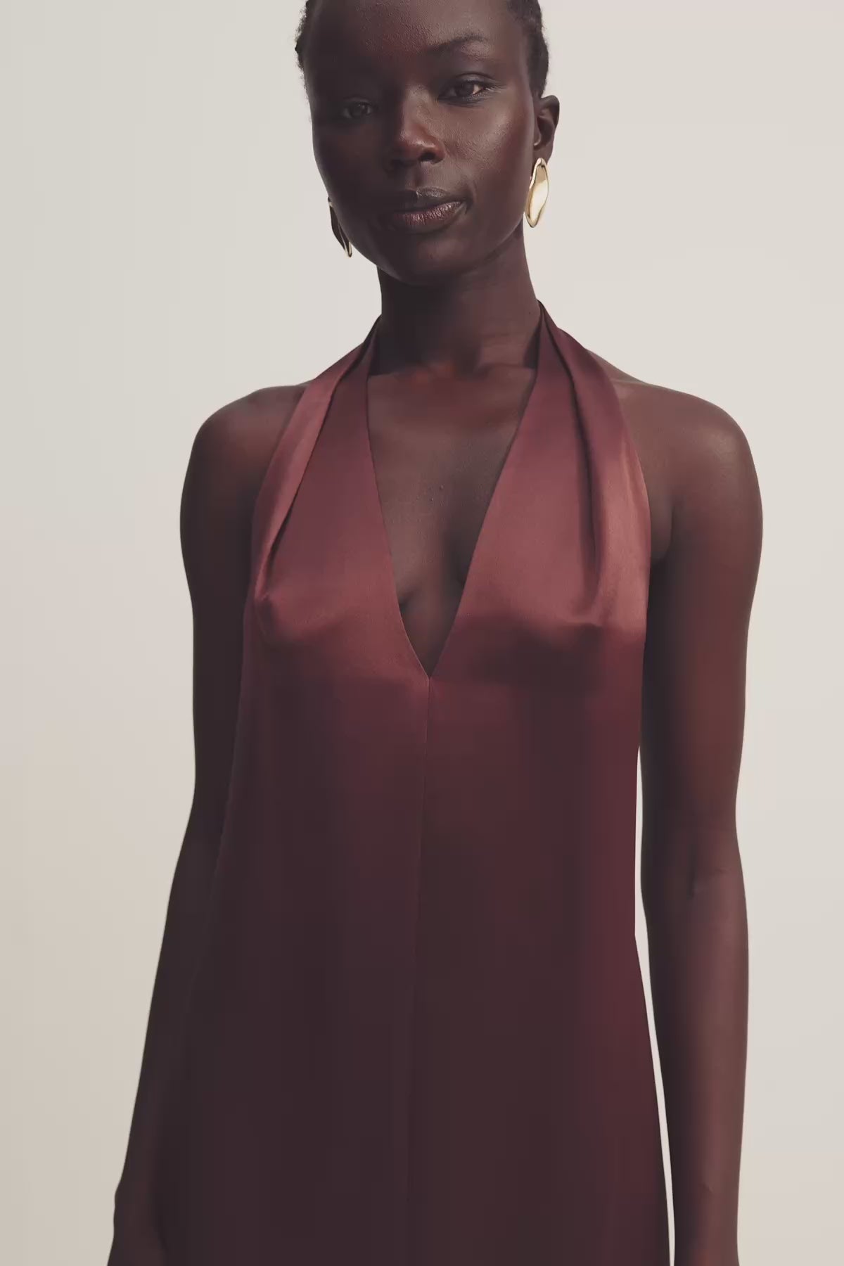 Savanna Halter Neck Mini Dress | Coffee | Dresses | Shona Joy