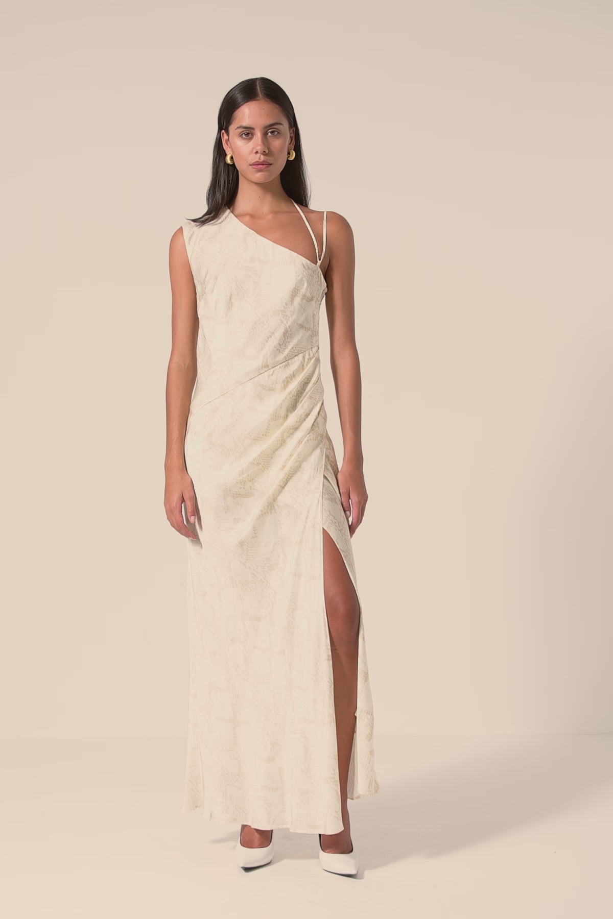 【shonai☆】 Medina Side Split Maxi Dress | Cream/Bone | Dresses | Shona