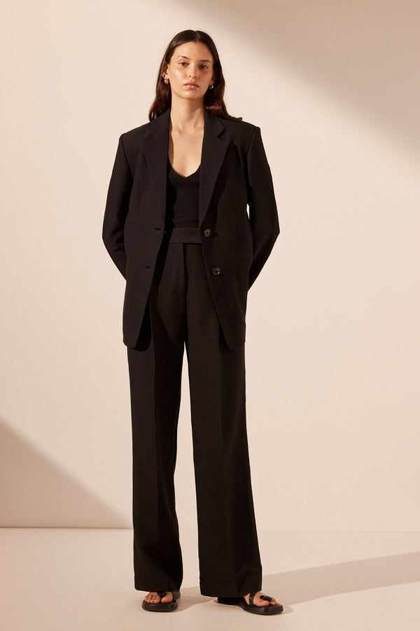 Irena Oversized Tailored Blazer | Black | Blazers | Shona Joy#N#– Shona ...